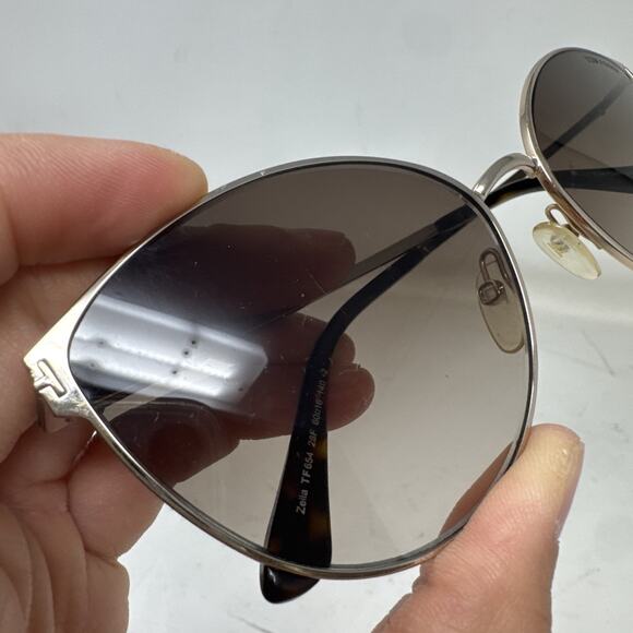 TOM FORD TF 654 28F ZEILA Gold Smokey Pink Gradient SUNGLASSES 140-2 Italy main image 6